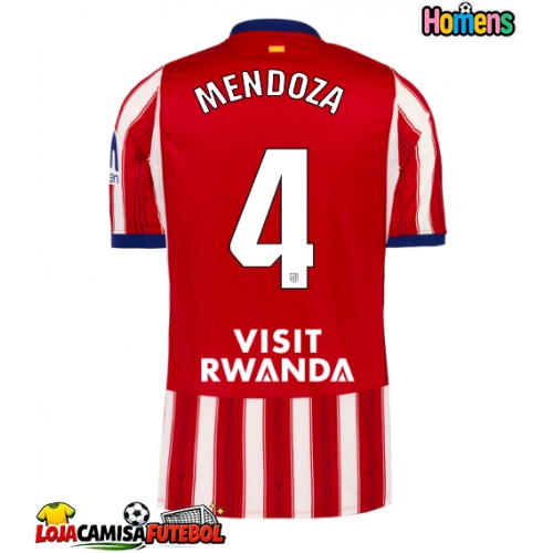 Camisa de Futebol Atletico Madrid Rodrigo Mendoza #4 Equipamento Principal 2026-27 Manga Curta